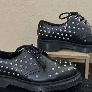 Dr. Martens 1461 Stud Unisex Leather Oxford Derby Black Metal Men 7 Women 8